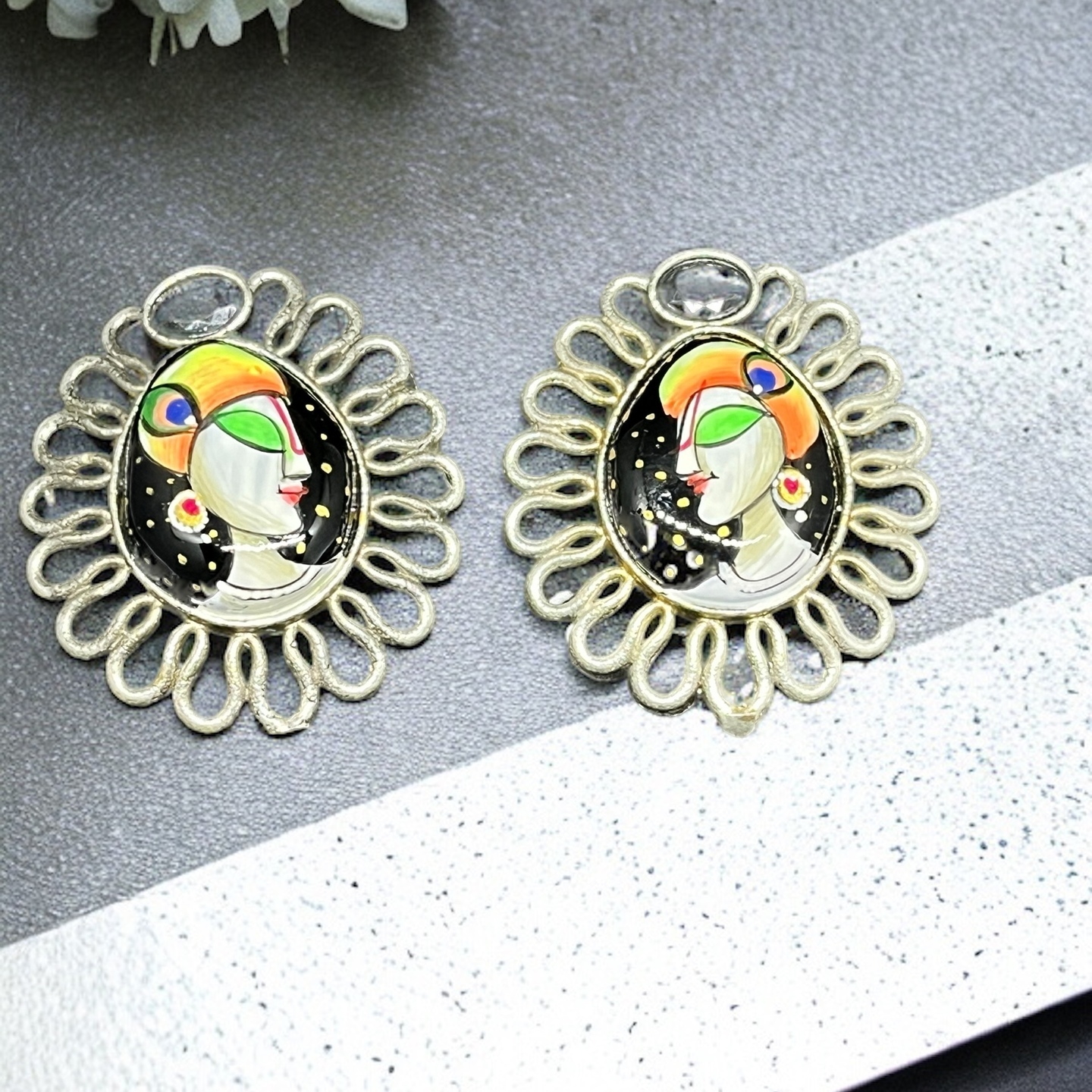 SS Premium Quality Krishna studs.