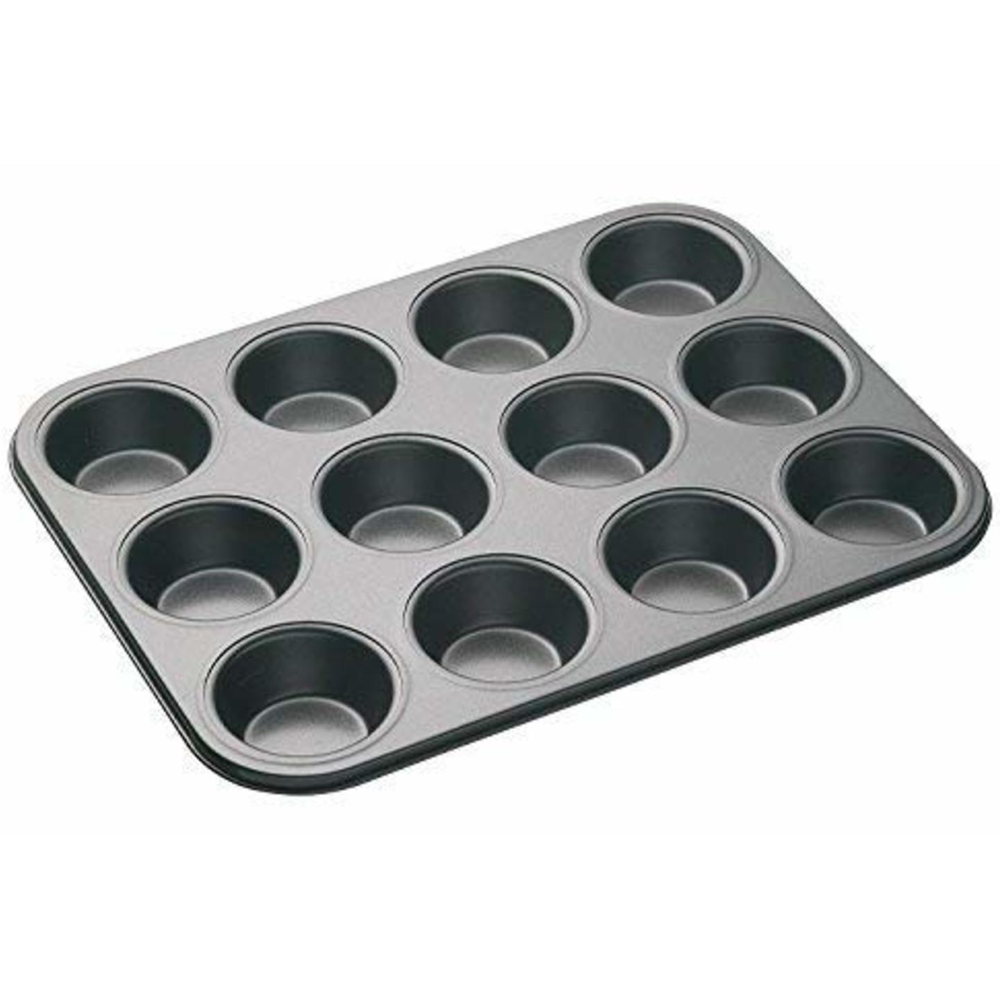 Cavity Cavity cup cake mould Nonstick Muffin and Cupcake Pan 12 Cavity Brownie Baking Pan Carbon Steel Muffin Tin and Cupcake Tray for Oven Baking -Gray