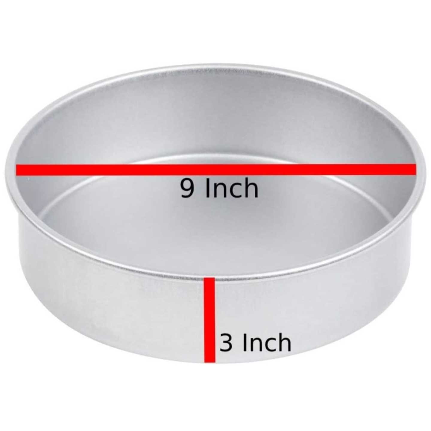 Round Aluminum Cake Mould 9" Inch diameter x 9" Inch Height