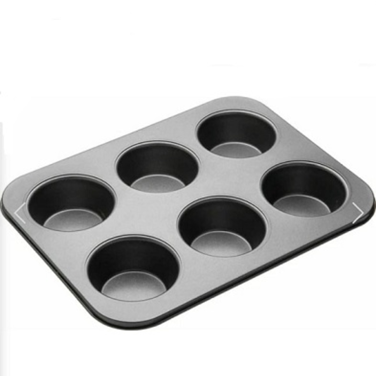 Cavity Cavity cup cake mould Nonstick Muffin and Cupcake Pan 6 Cavity Brownie Baking Pan Carbon Steel Muffin Tin and Cupcake Tray for Oven Baking -Gray