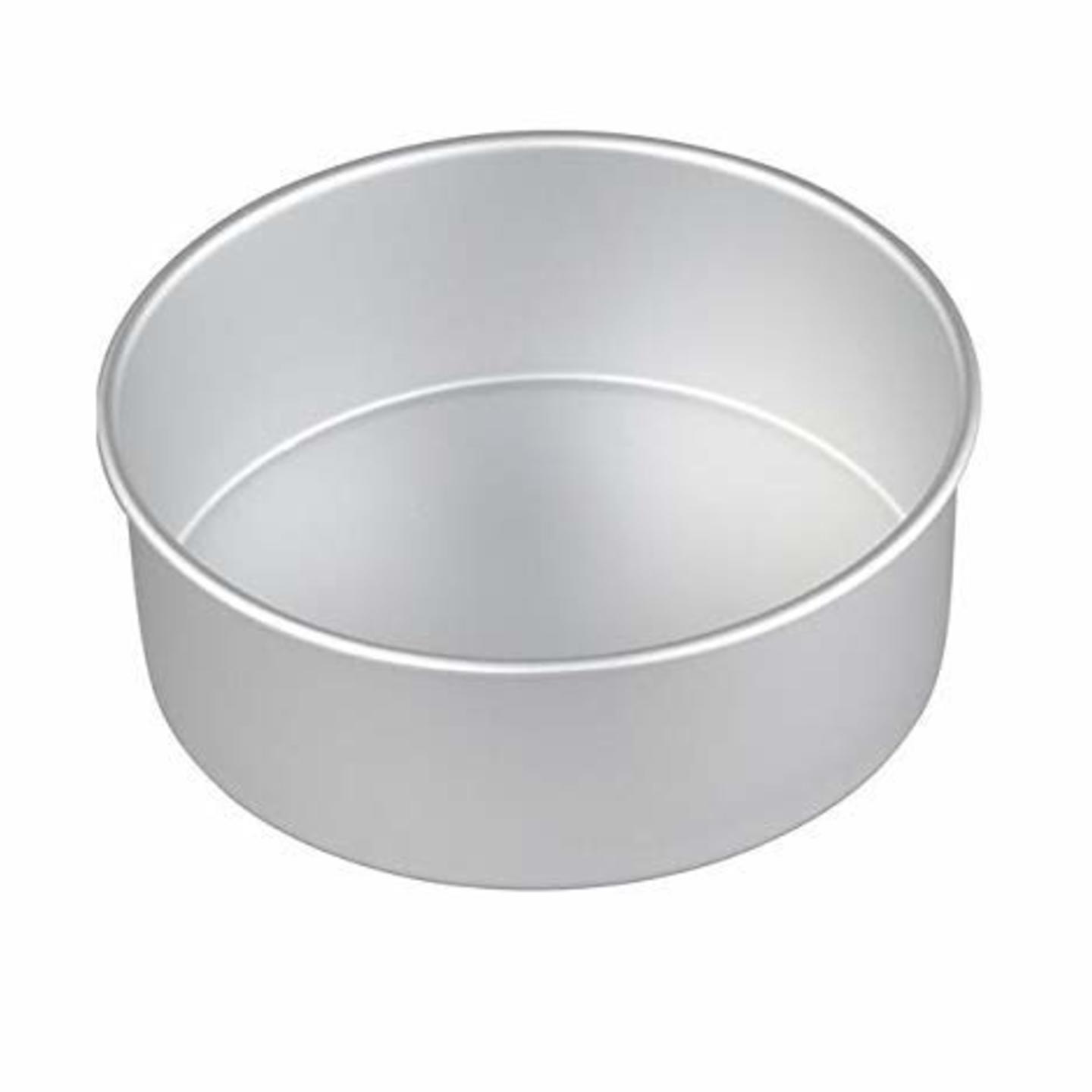 P V ENTERPRISES Aluminum Round Cake Pan Tin Mold 7-inches x 3 Inches Height