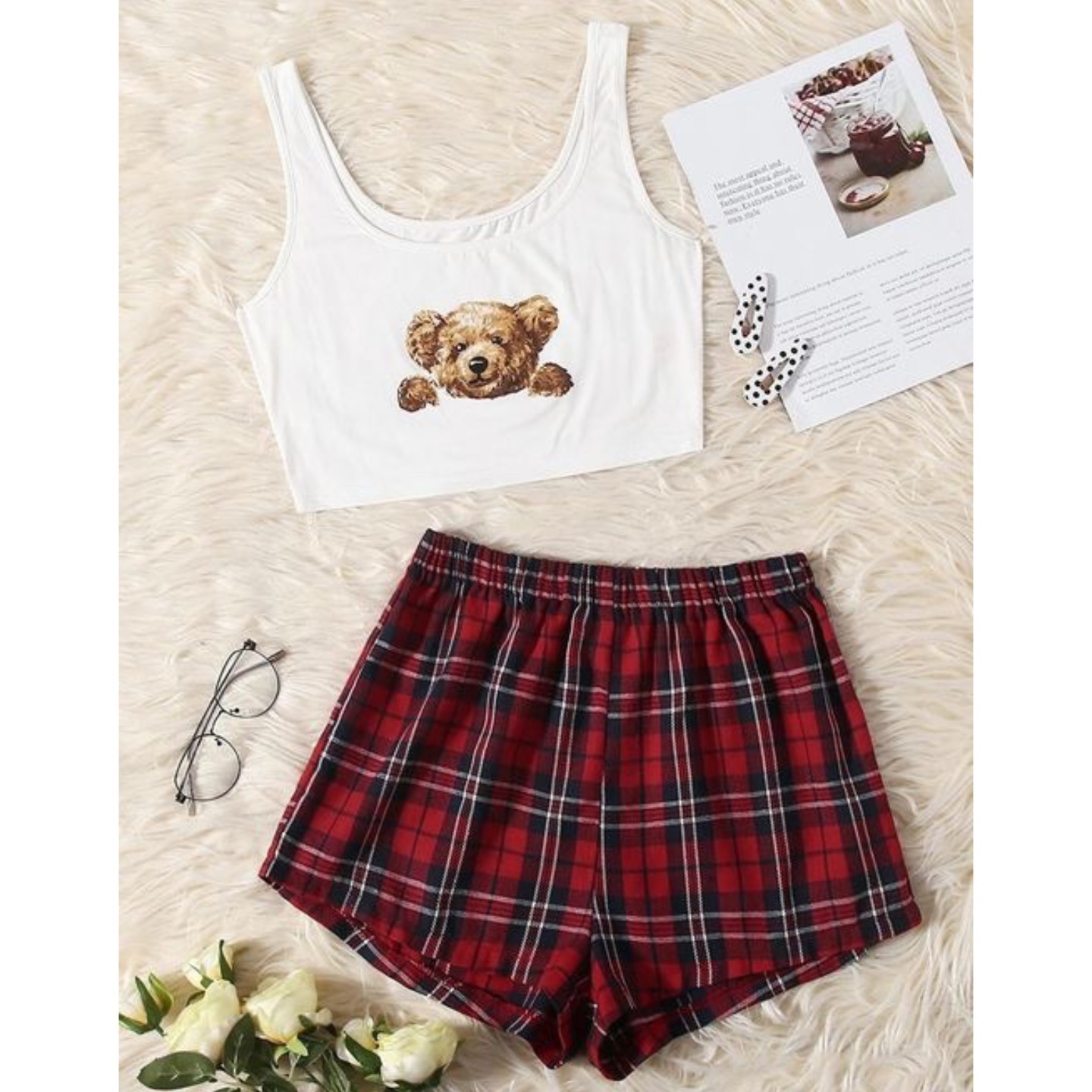 The english teddy top short