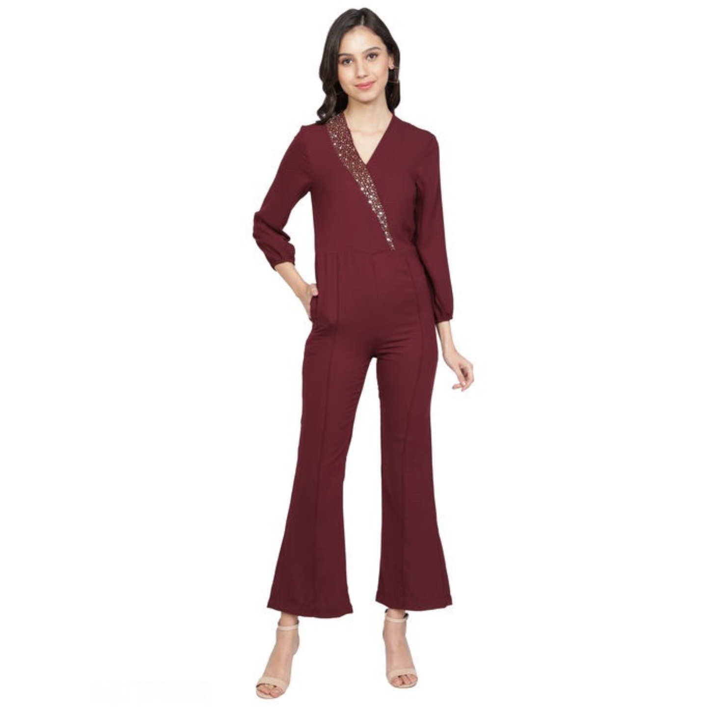 Wine jumpsuit 