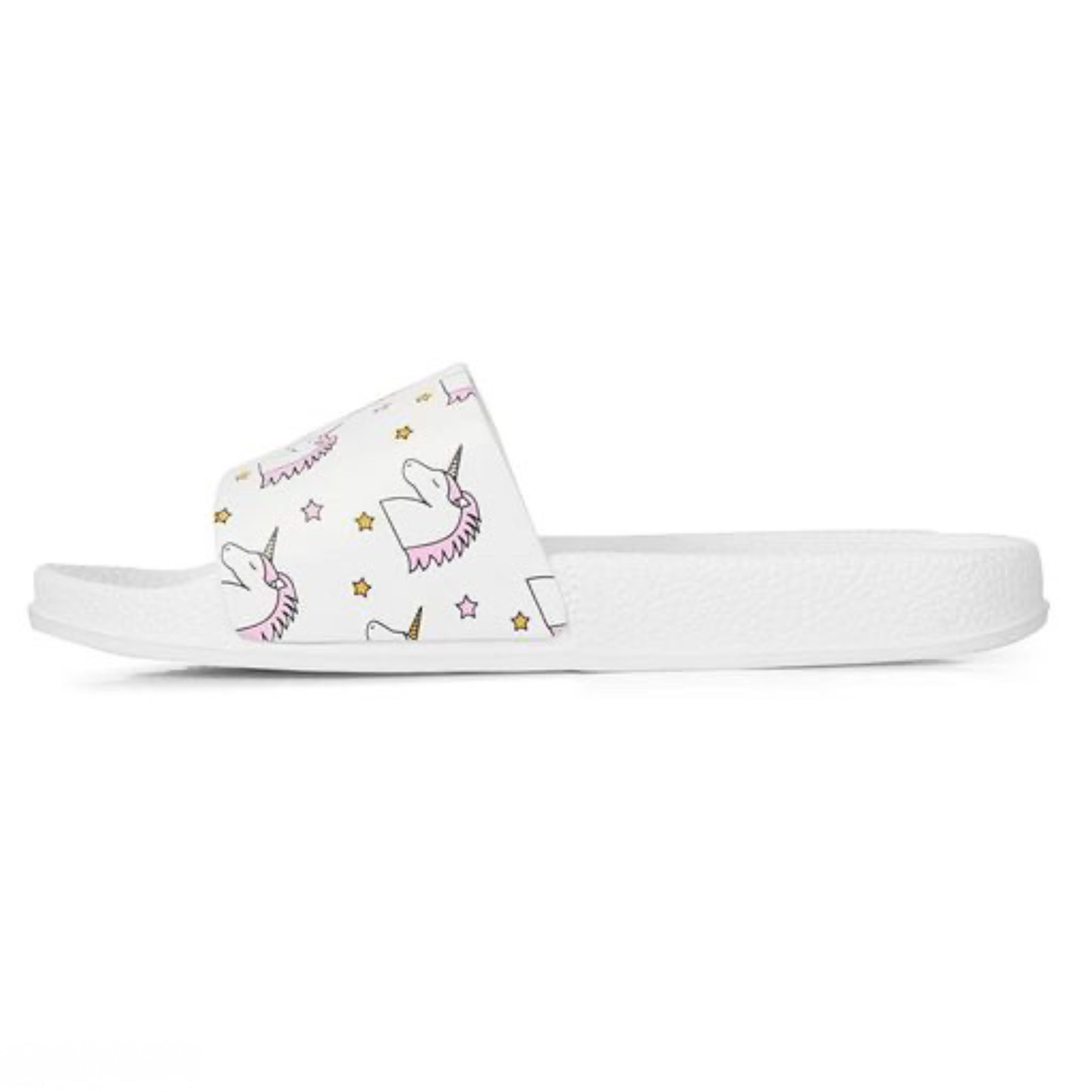 Unicorn pattern white slipper