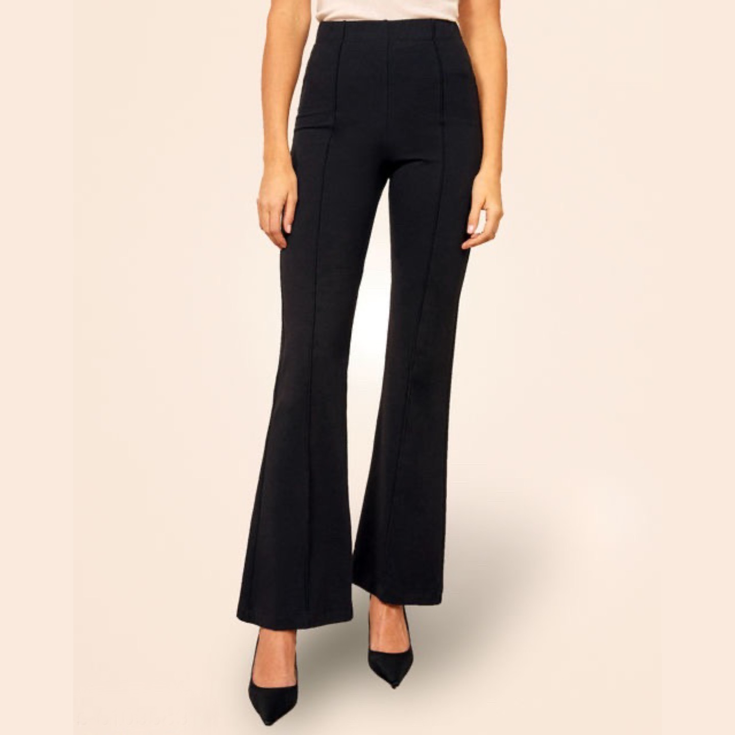 Comfortable wide leg straight fit trousers