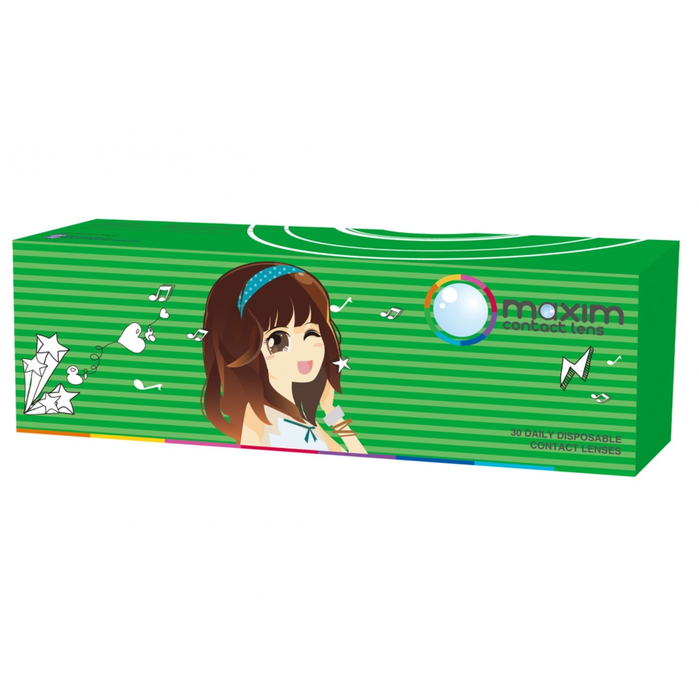 Maxim Daily Color Disposable contact lenses green box