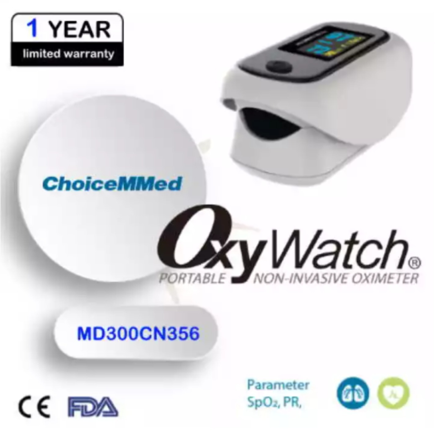 ChoiceMMed Fingertip Pulse Oximeter Oxywatch