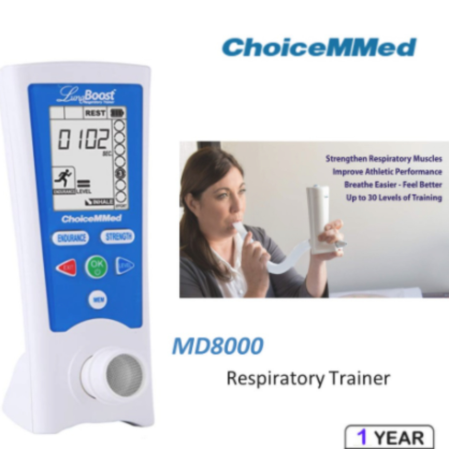 ChoiceMMed LungBoost Respiratory Trainer MD8000