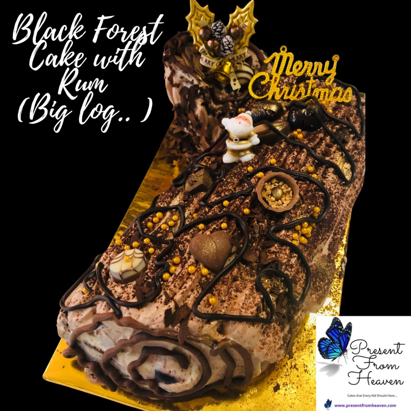 Black forest cake with Rum (Big Log & small log)