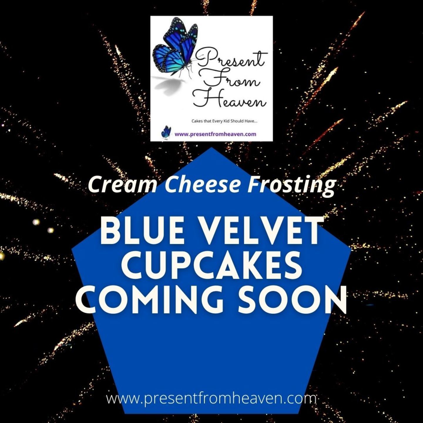 Blue Velvet Cupcakes with Cream Cheese Frosting- Coming soon