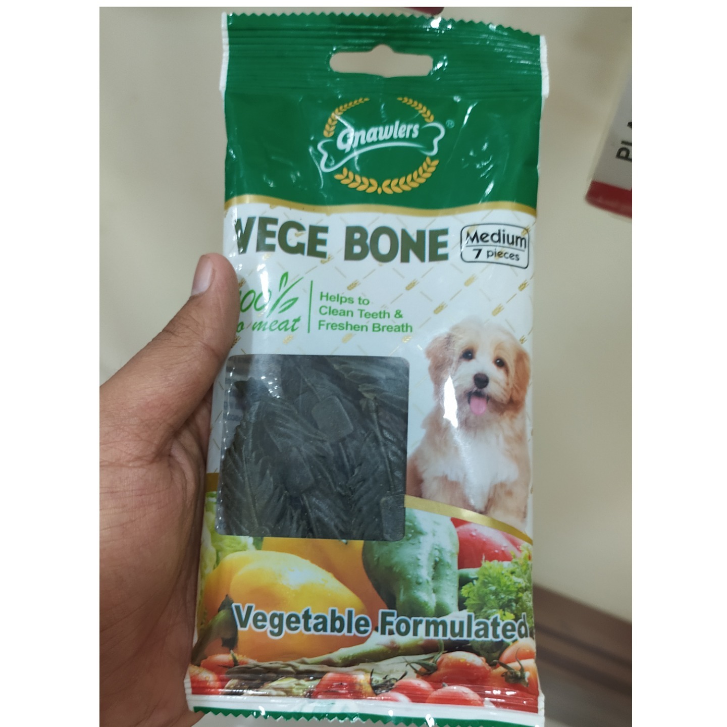 Gnawlers Vege Bone  Medium  7pcs 100 Veg