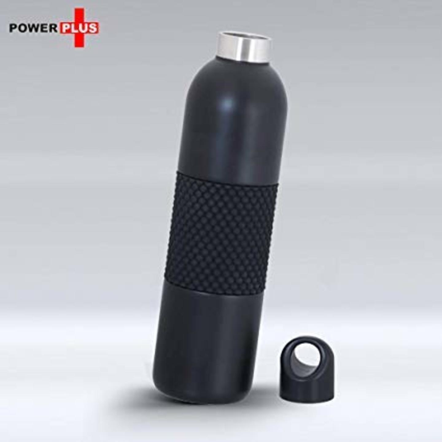 BRANDO Power Plus Sports Flask with Bubble Grip-Black (VACUUMIZED) (Pack of 1)