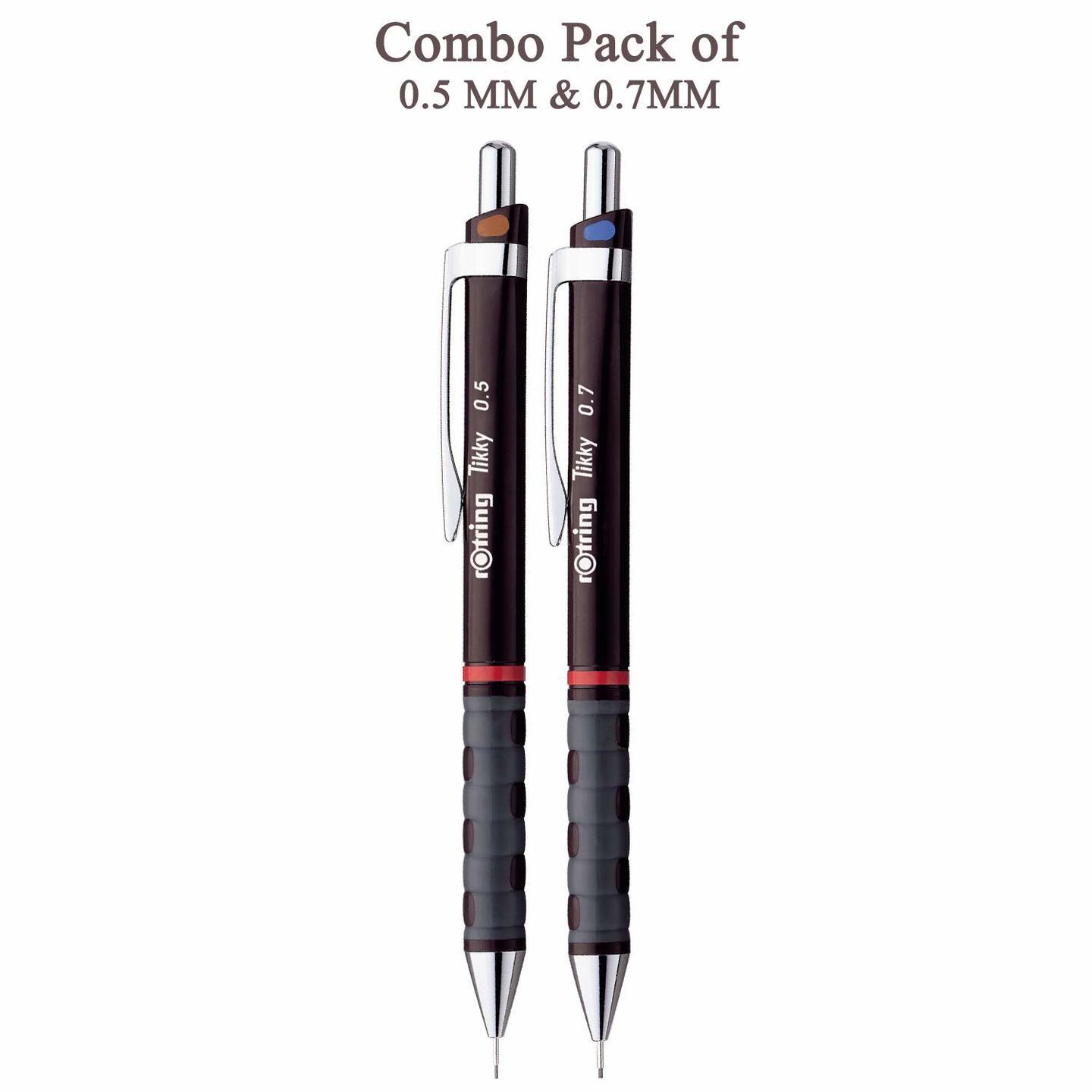 Rotring Tikky Mechanical Pencil.(Combo Set of 0.5MM,0.7MM) (Burgundy)