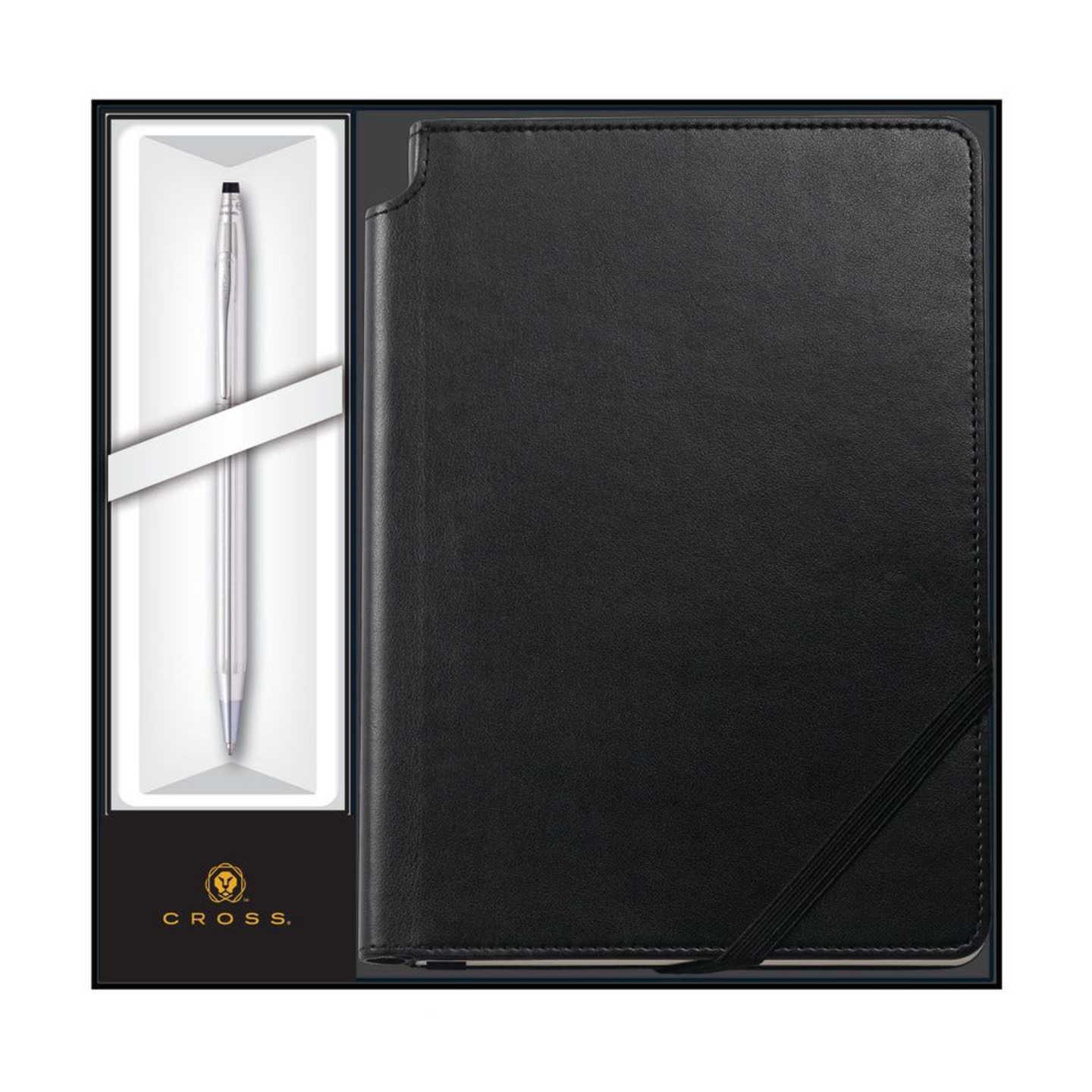 Cross Classic Century Lustrous Chrome Ballpoint with Classic Black Journal Gift Setss