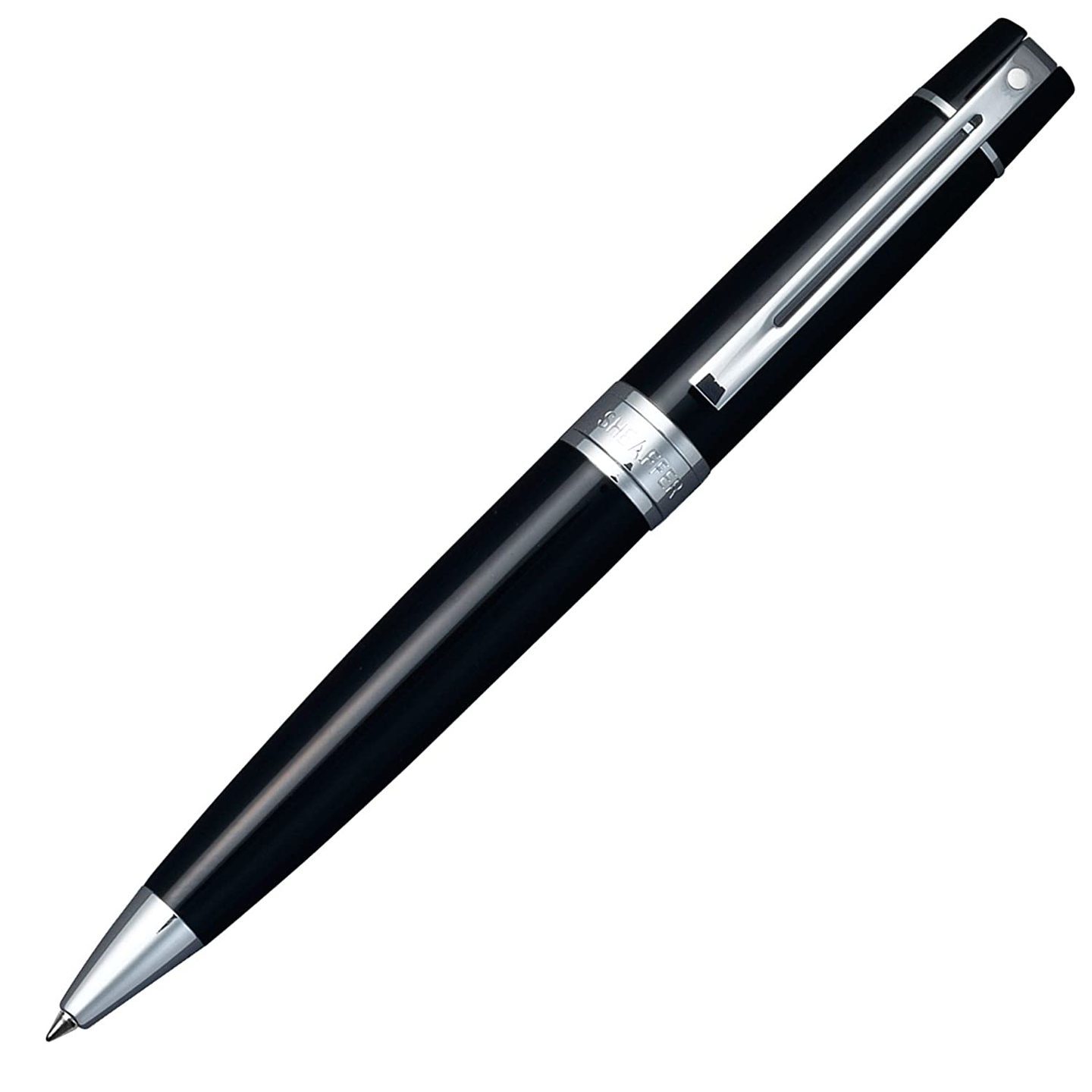 Sheaffer 300, Glossy Black, Chrome Plate Trim, Ballpoint (E2931251)