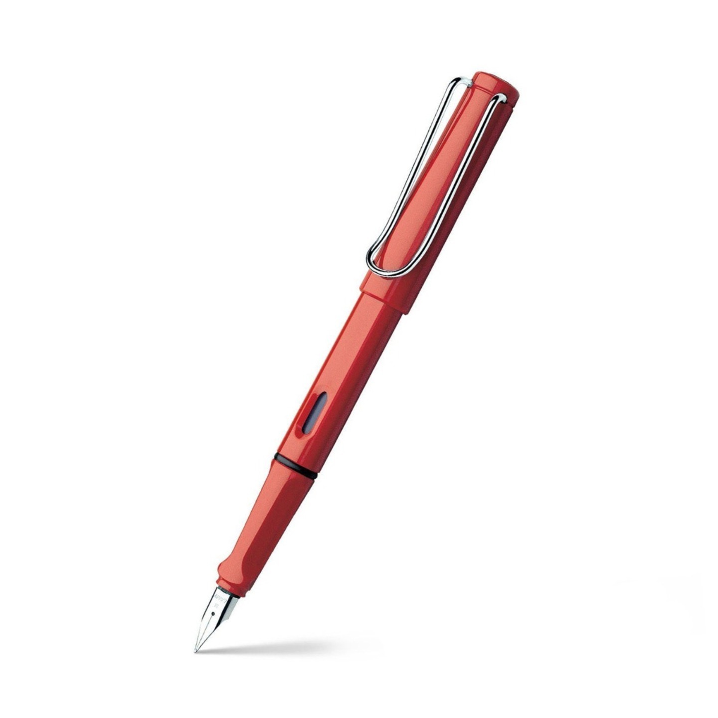 Lamy Safari 016 Fountain Pen  Red With Chrome Plated Clip