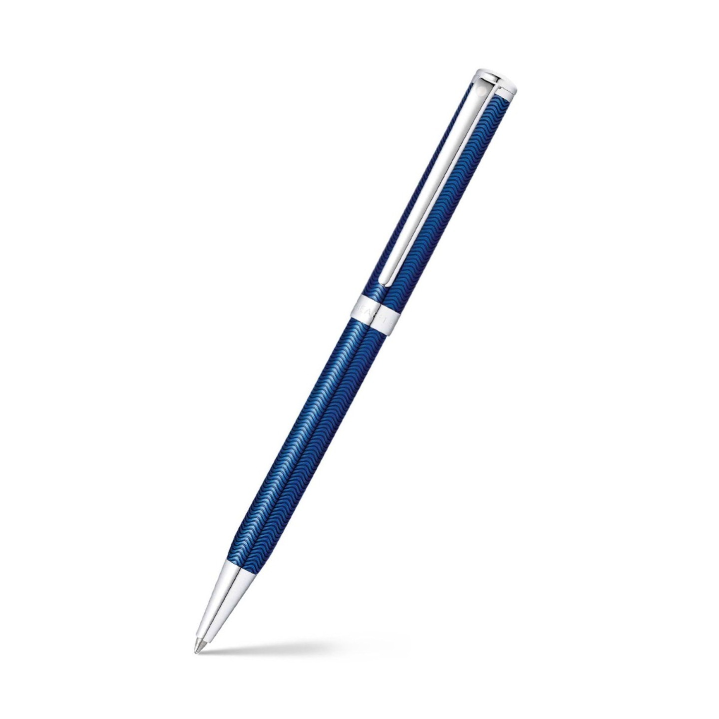 Sheaffer 9243 Intensity Ballpoint Pen – Engraved Blue With Chrome Plated Trim