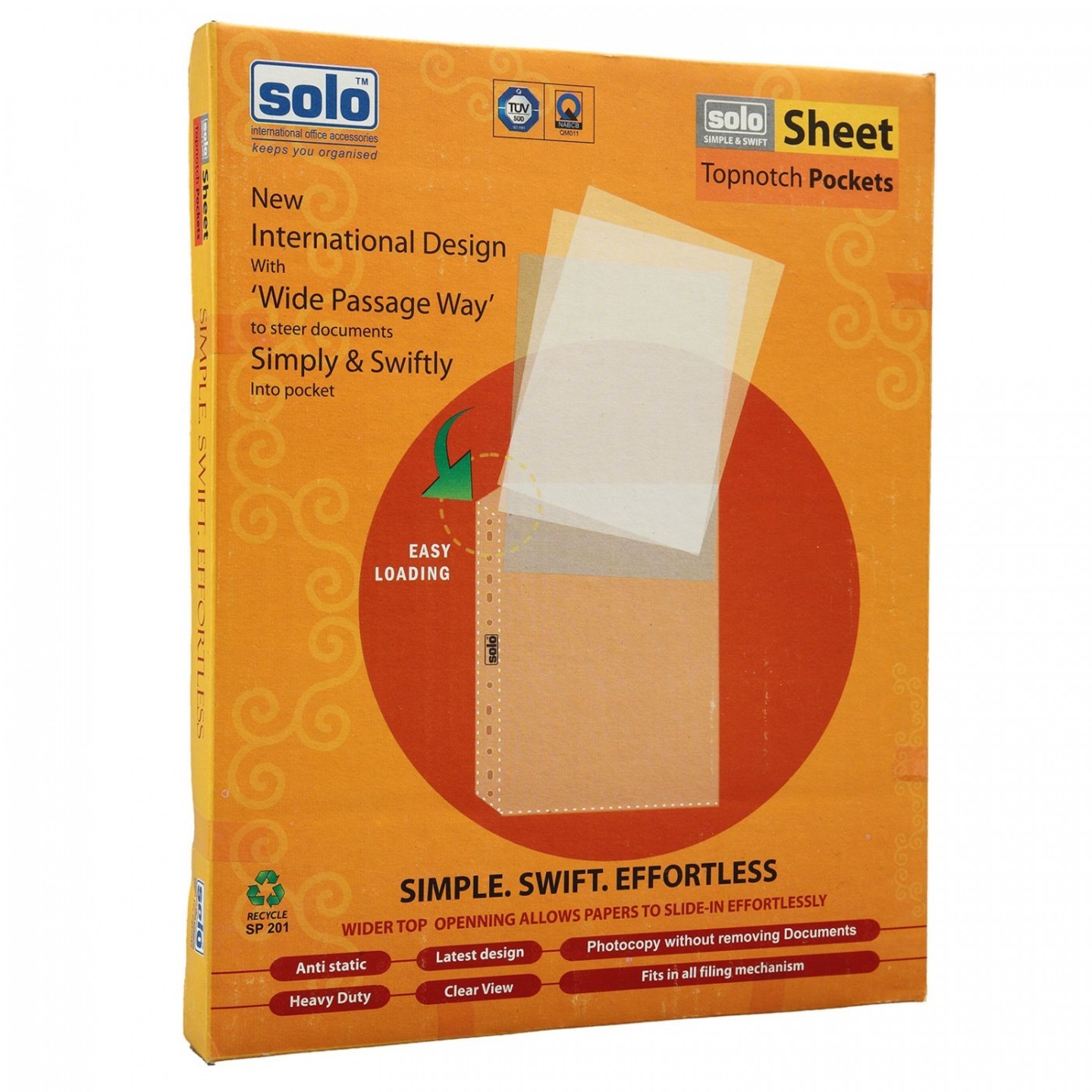 SOLO Sheet Protectors - Topnotch pockets - A4 (SP201), Packs of 100