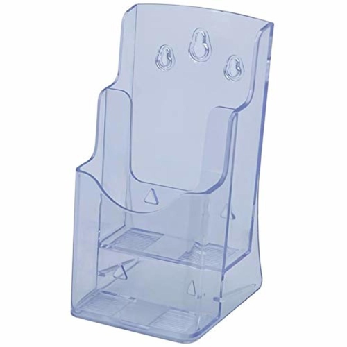 Kebica 2 Compartments Plastic 1/3 of A4 Size (4 x 9 inch) Trifold Brochure Holder Stand