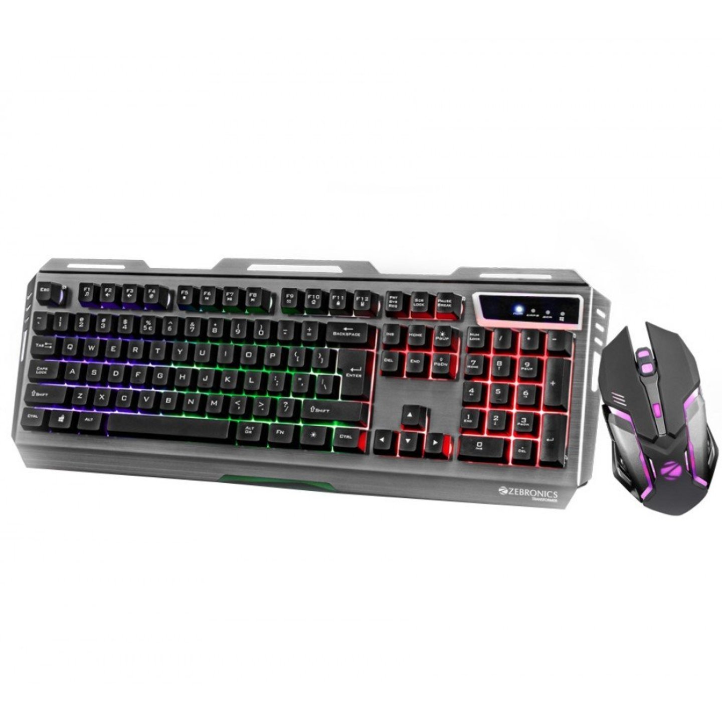 ZEBRONICS Gaming Multimedia USB Keyboard & USB Mouse Combo -Transformer