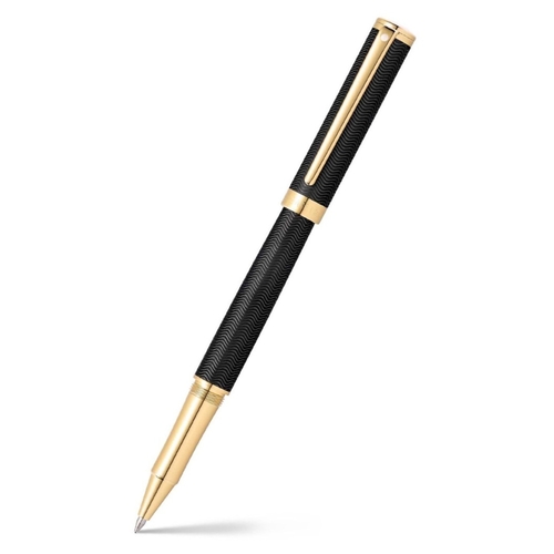 Sheaffer 9242 Intensity Rollerball Pen – Engraved Matte Black With Gold Tone Trim