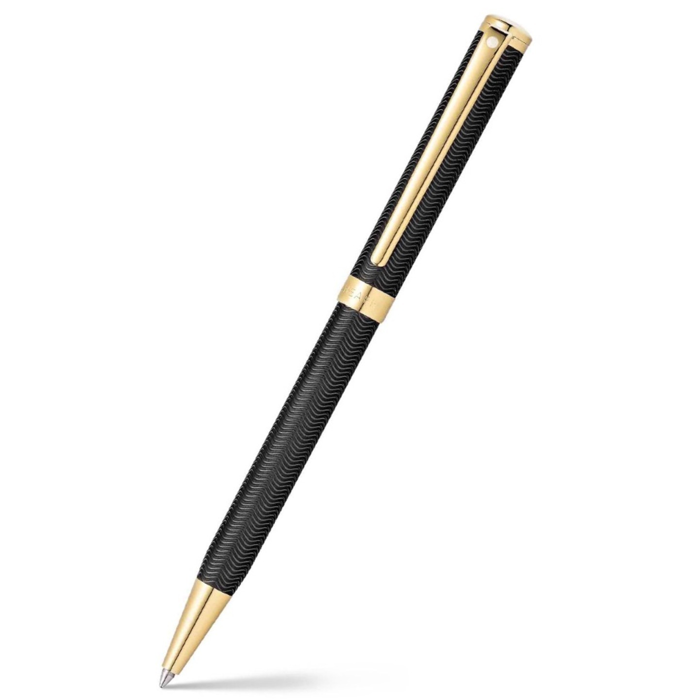 Sheaffer 9242 Intensity Ballpoint Pen – Engraved Matte Black With Gold Tone Trim