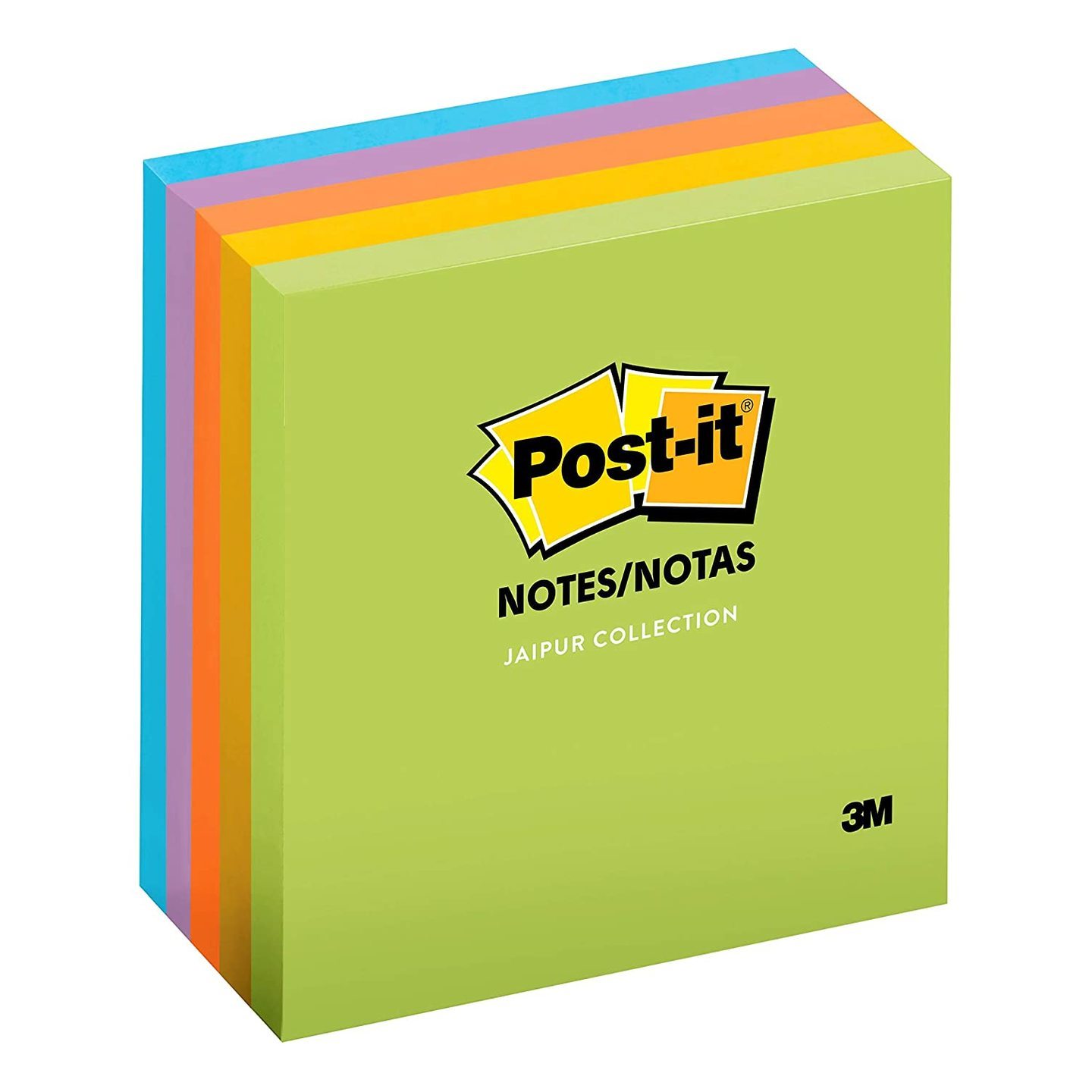 Post-it Notes 654-5UC 3" x 3", Five 100-Sheet Pads - Ultra Colors