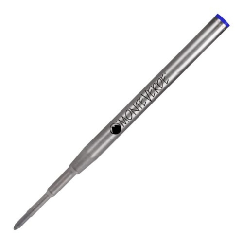 Monteverde Ballpoint Refill to Fit Montblanc Ballpoint Pens, Medium Point, Soft Roll, Blue, 2 per Pack (M132BU)