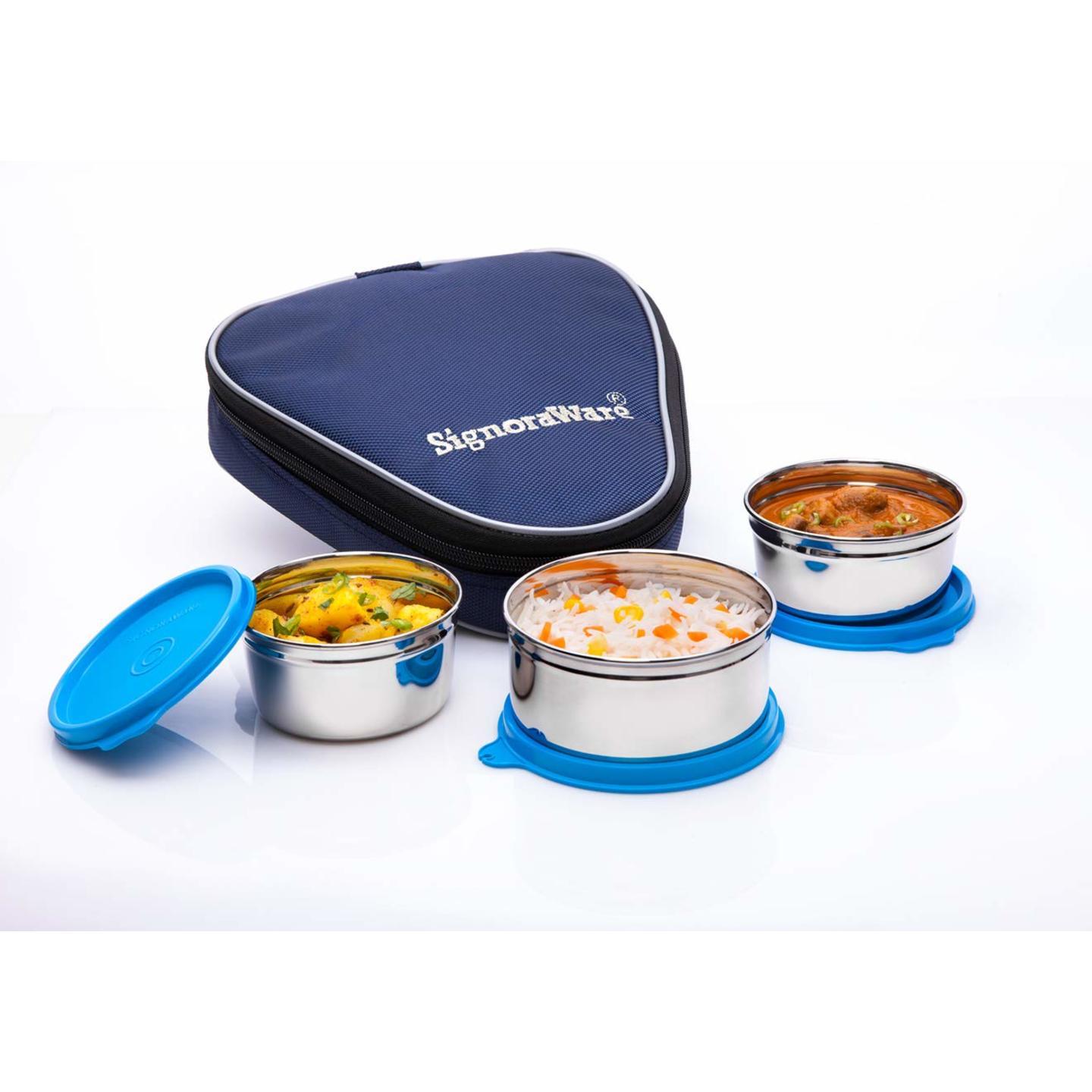 Signoraware Sleek Stainless Steel Lunch Box