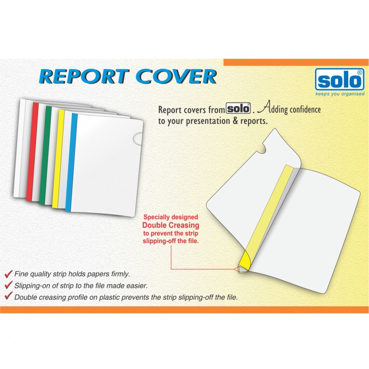 SOLO Report Cover / Strip File - A4 (RC001), Pack of 10