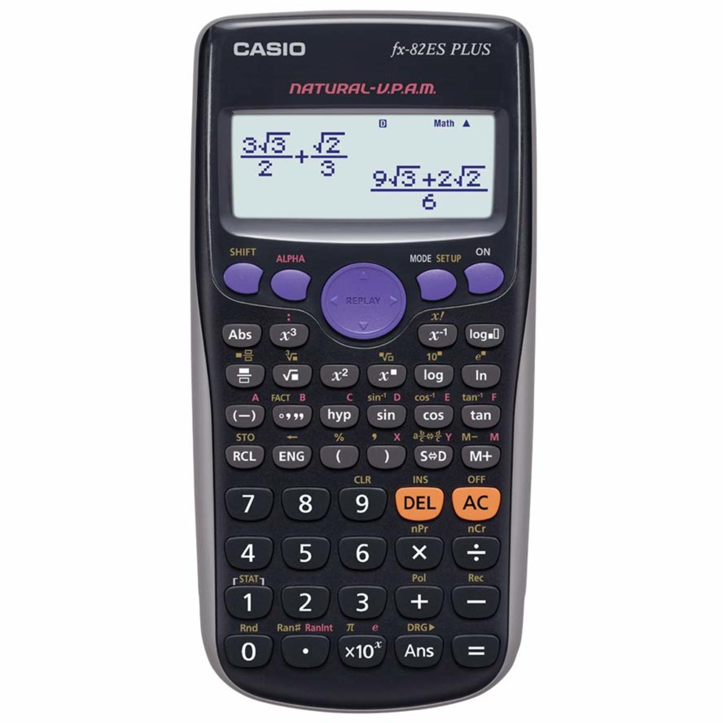 Casio FX-82ES Plus Non-Programmable Scientific Calculator, 252 Functions