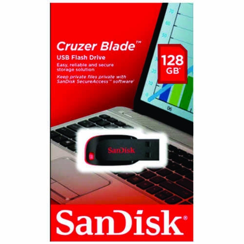 SanDisk 128 GB Pen Drive, 2.0, Cruzer Blade, CZ50