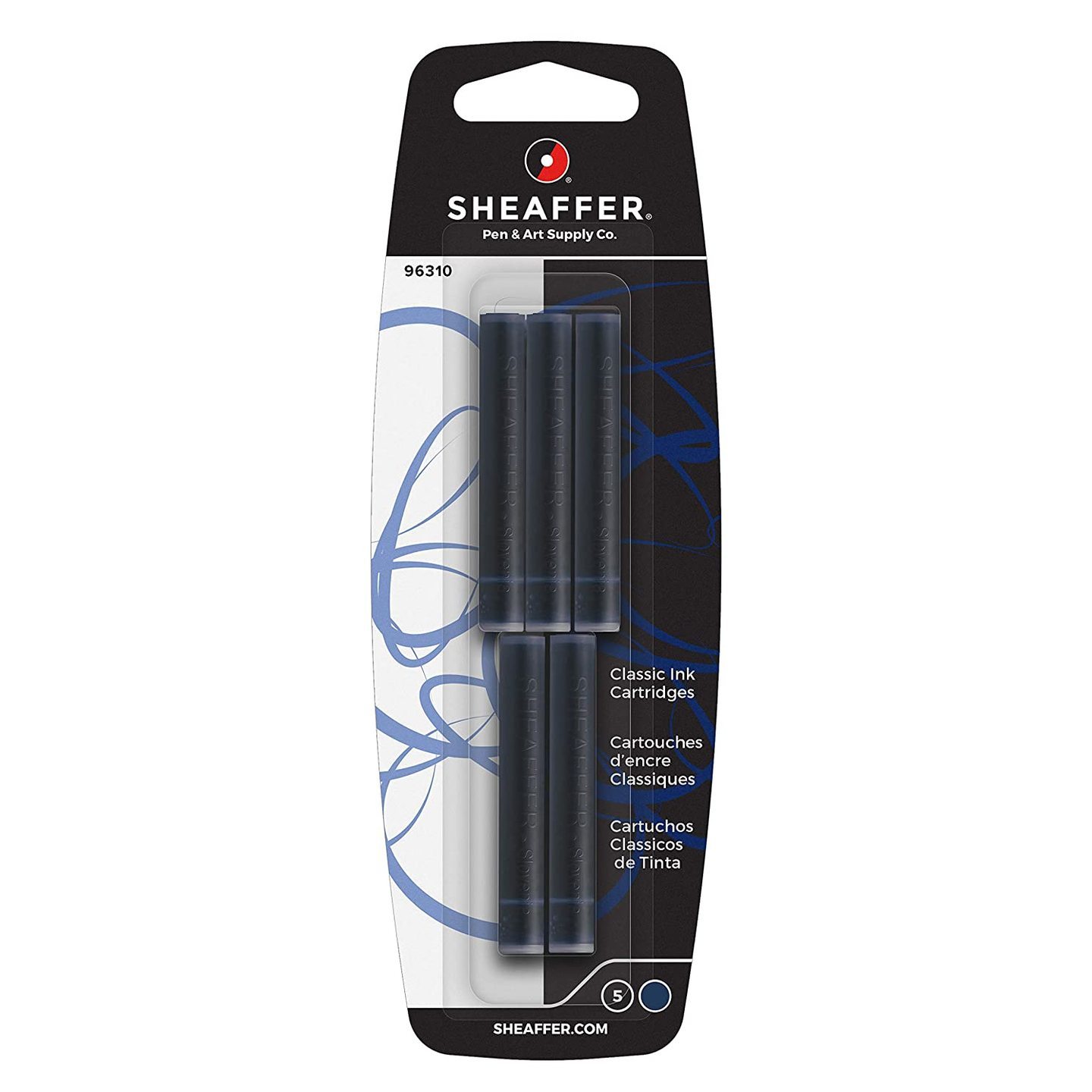 Sheaffer Skrip Ink Cartridge - Pack of 5, BlueBlack