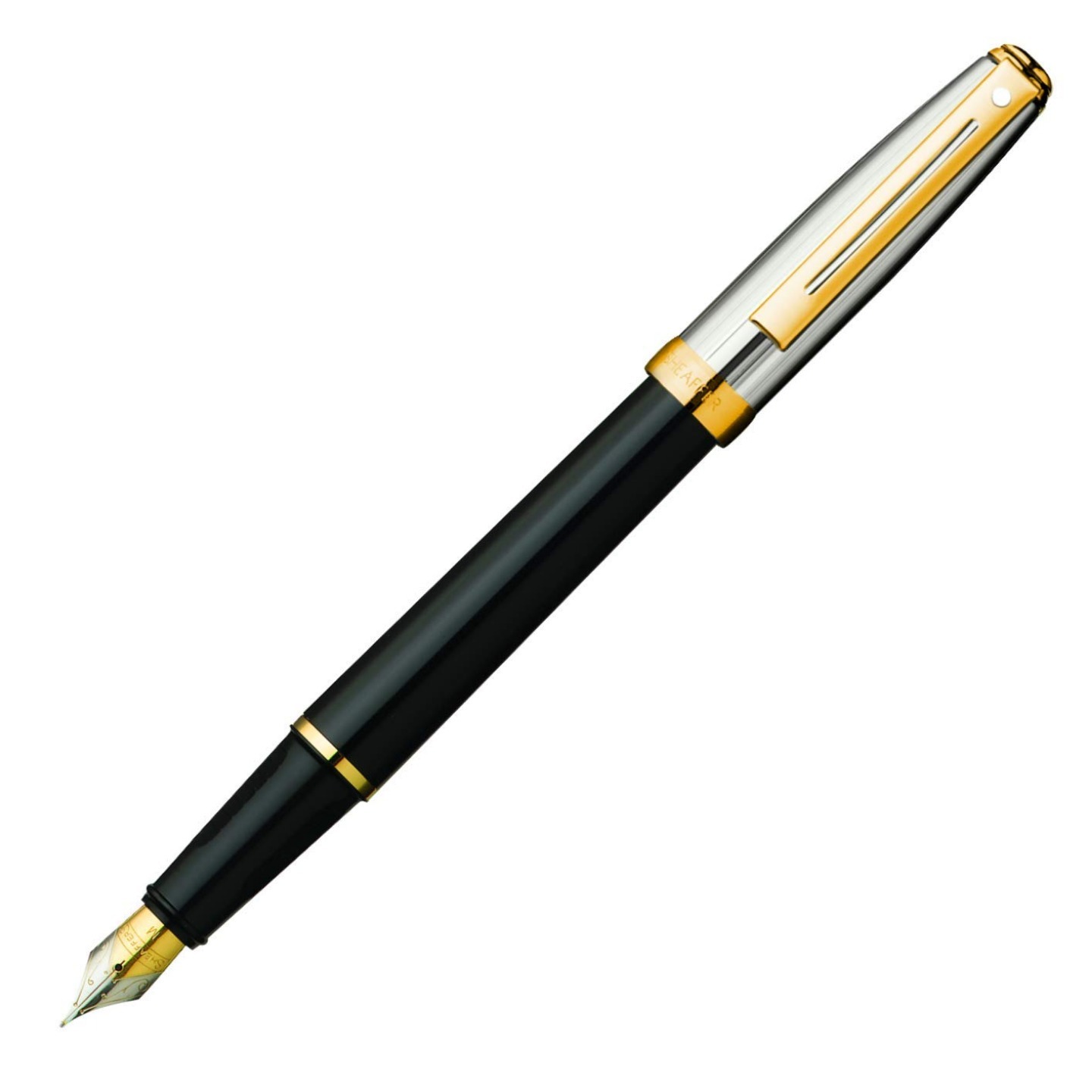 Sheaffer Sagaris Black Barrel and Chrome Cap Fountain Pen