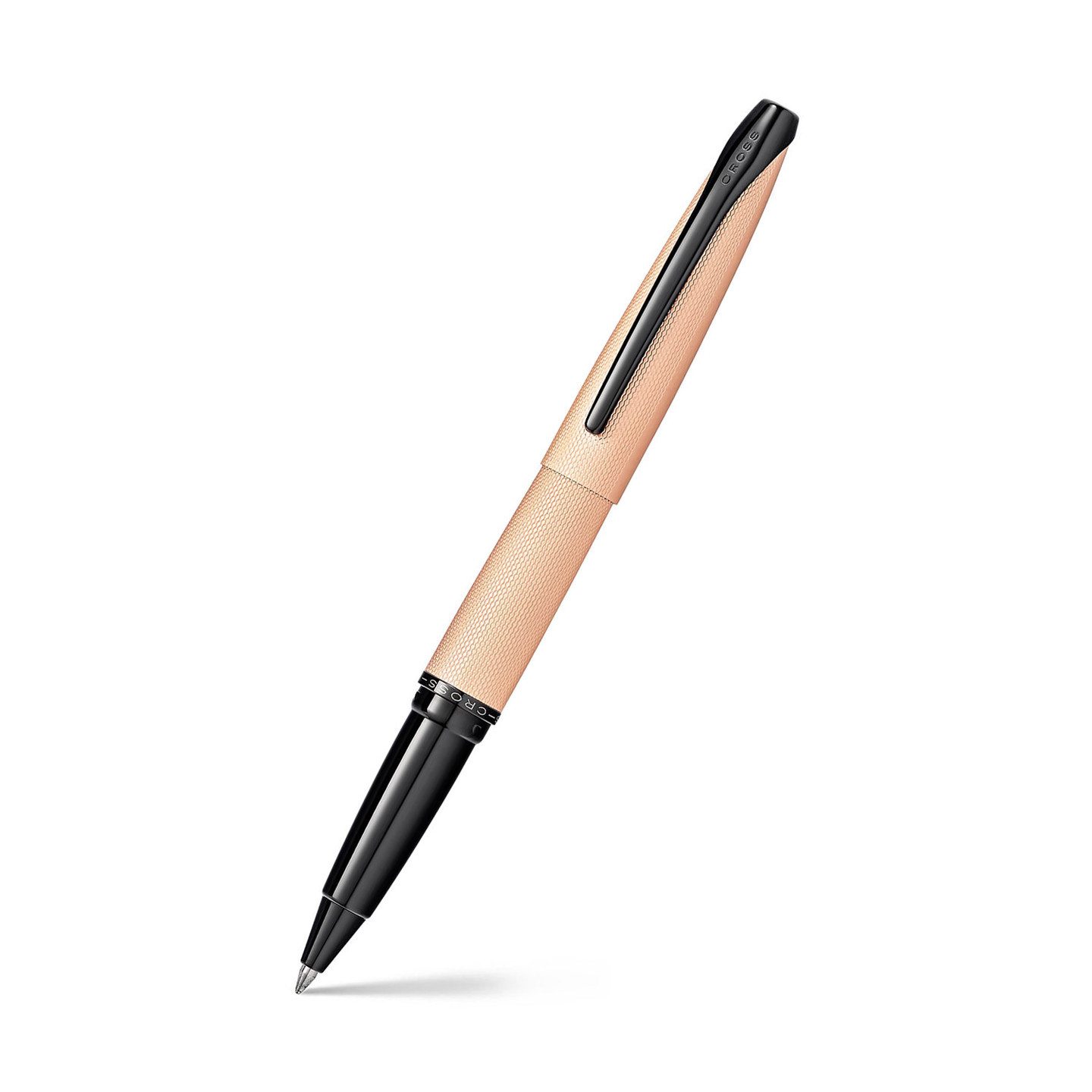 Cross 885-42 ATX Rollerball Pen – Brushed Rose Gold With Black Trims