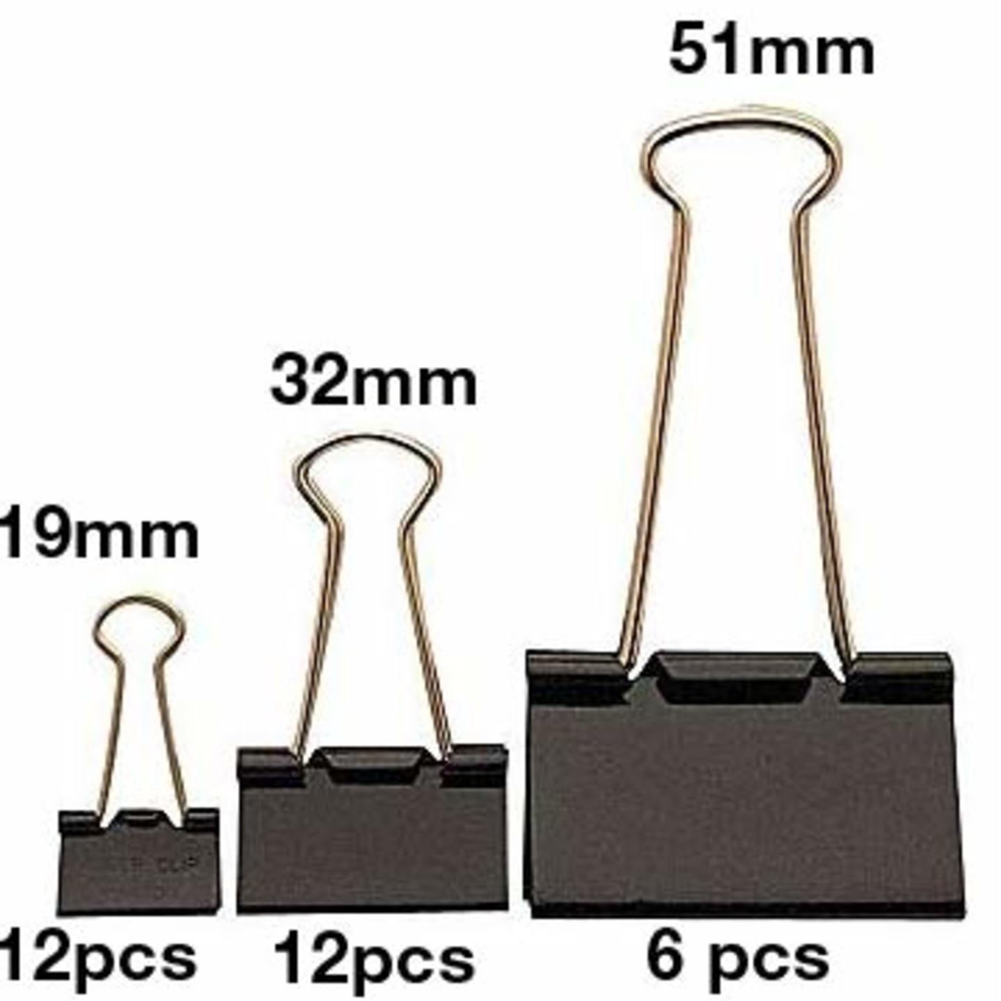 Standard make Size Binder Clips (Small,Medium,Large)