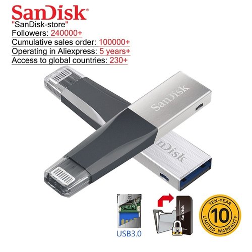 SanDisk Pen Drive  iXpand, 3.0i X40N OTG
