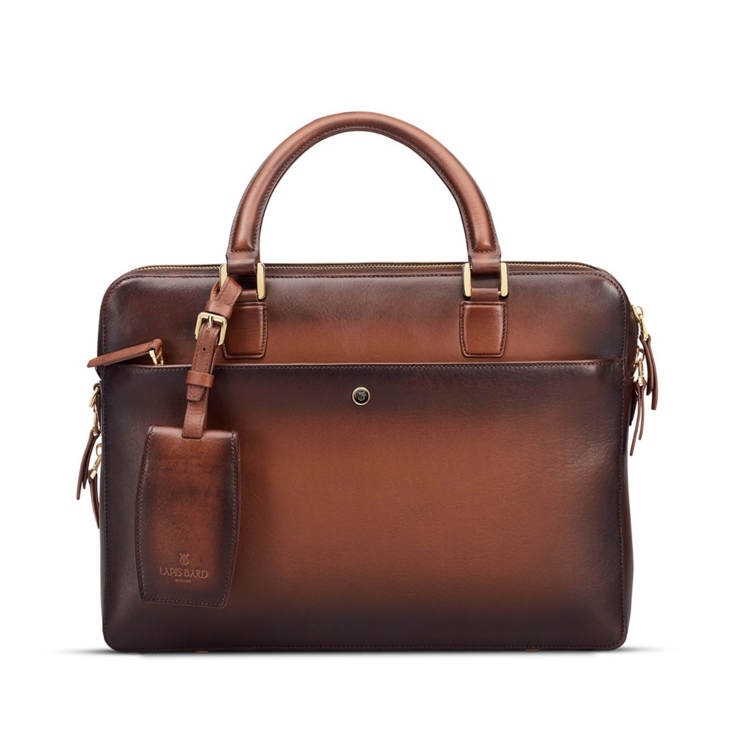 Lapis Bard Ducorium Chester Slim 14Inch Laptop Business Bag – Cognac