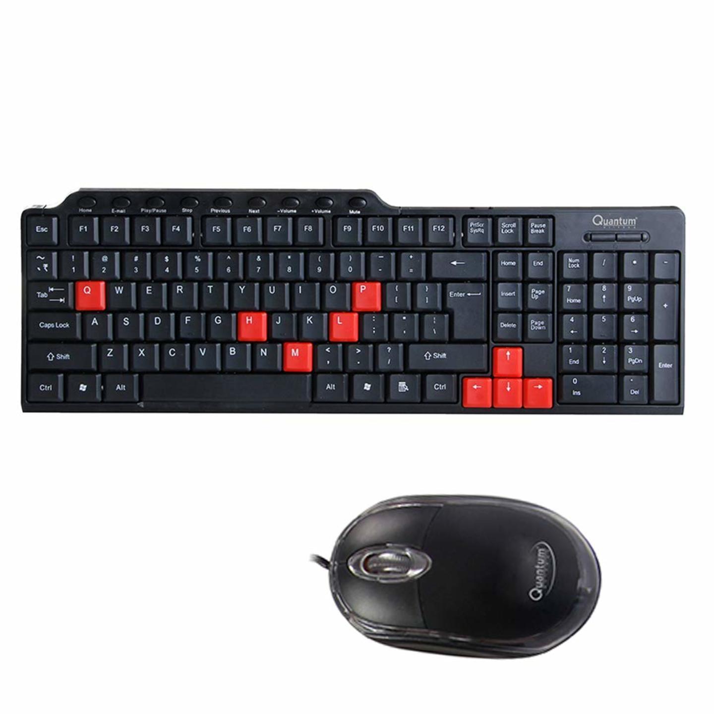 QUANTAM QHM8810 Multimedia Wired Keyboard & Mouse Combo