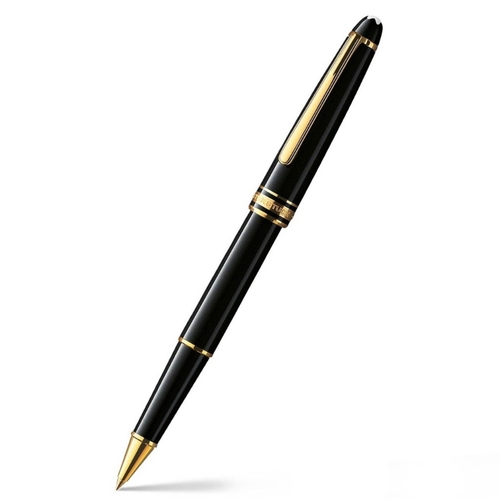 Montblanc 12890 Meisterstuck Classique Rollerball Pen  Black With Gold Trims