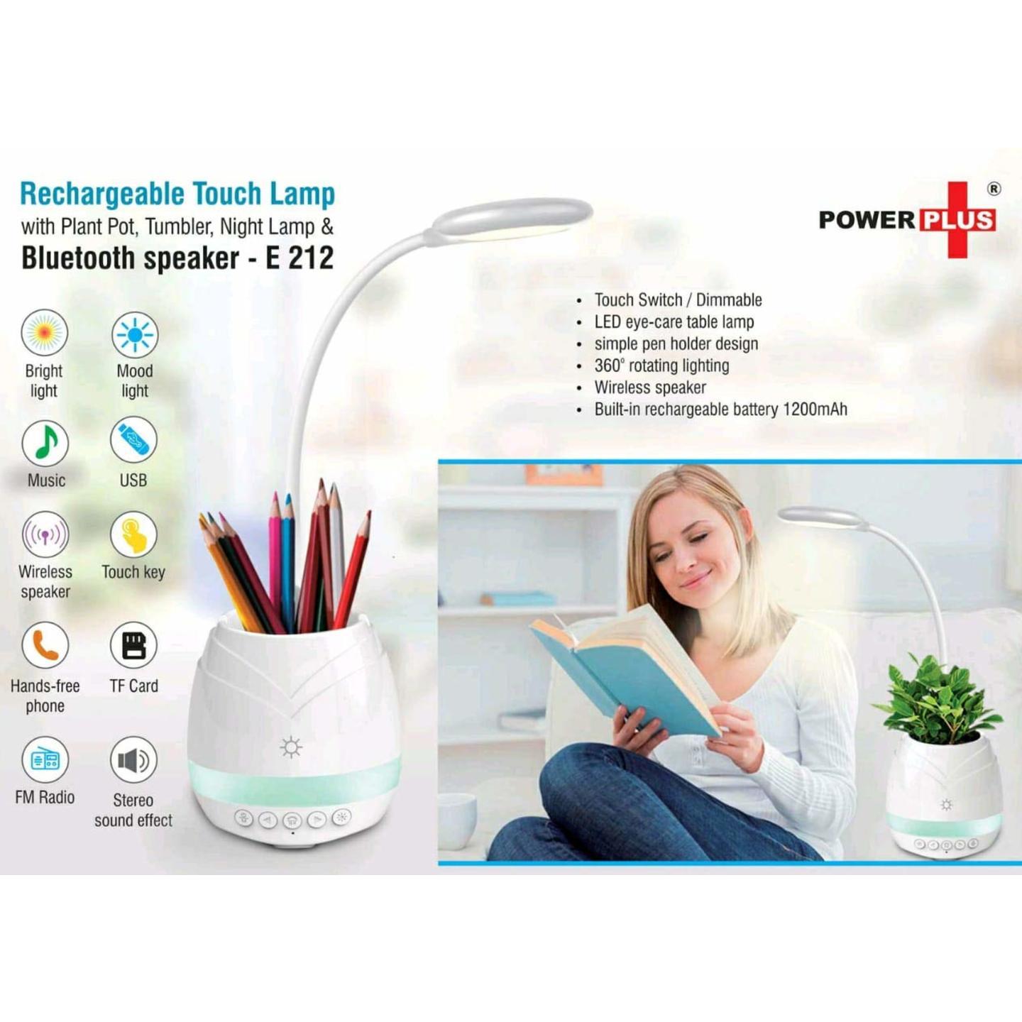 Rechargeable Touch Lamp with Bluetooth speaker, Plant pot, Tumbler and night lamp