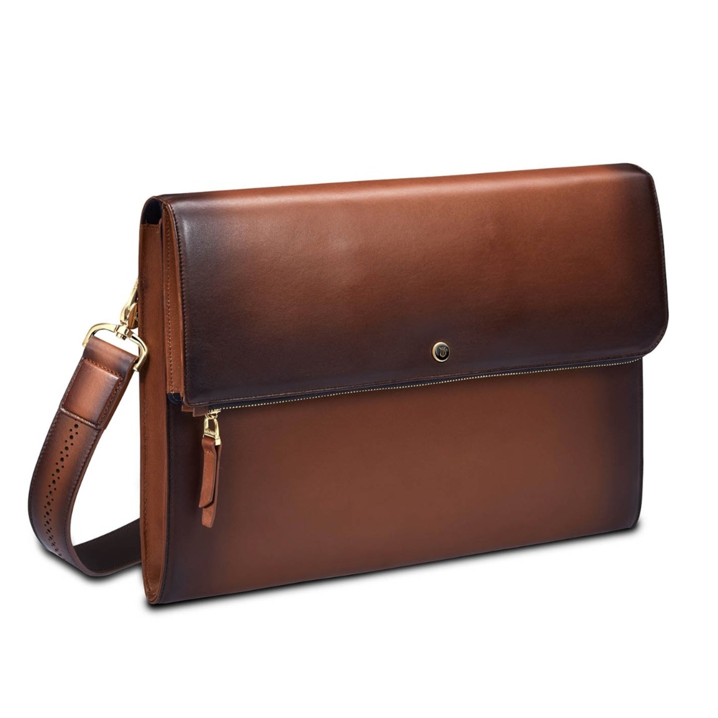 Lapis Bard Ducorium Bexley 13Inch Laptop Sleeve With Shoulder Strap – Cognac