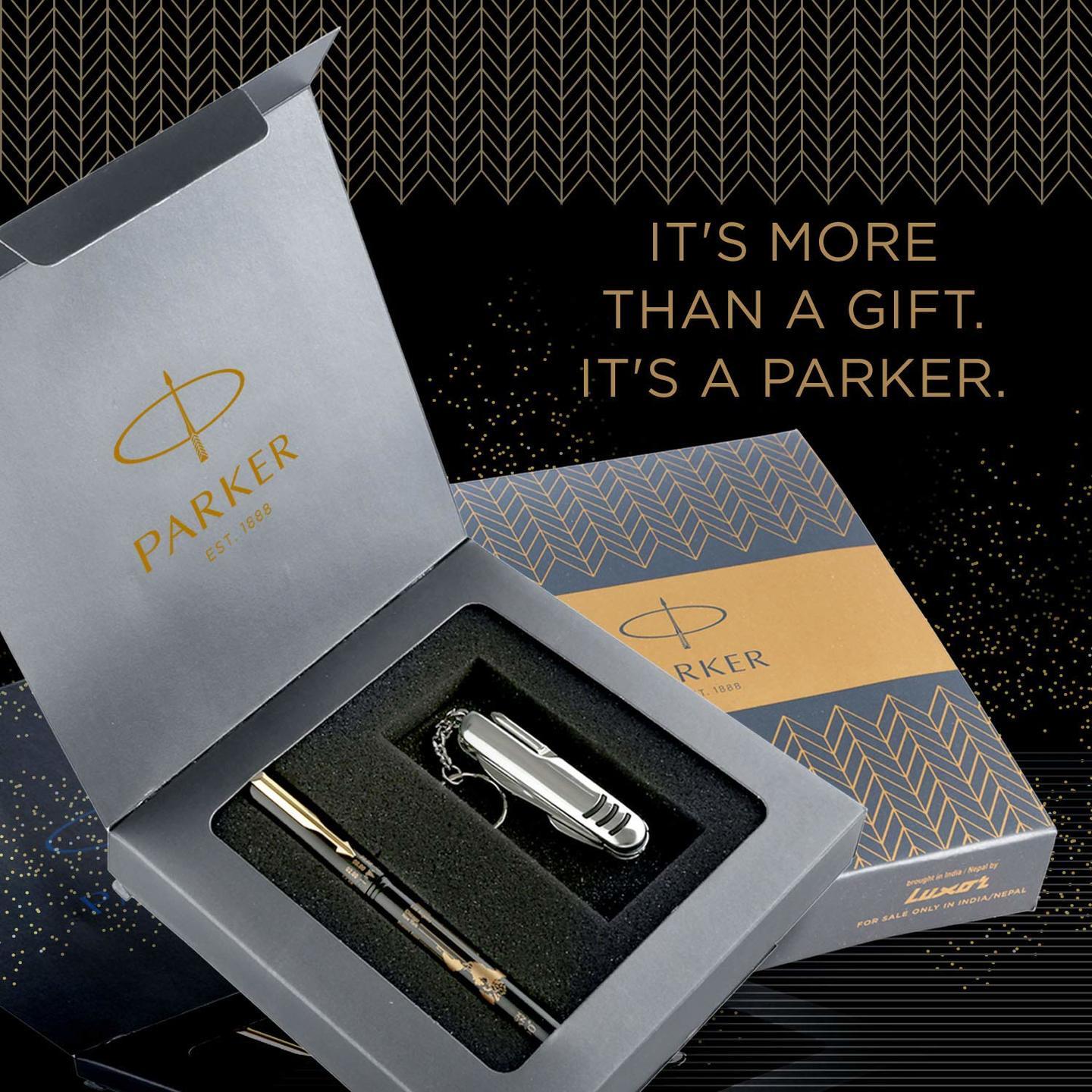 Parker Beta Millenium GT Ball Point Pen Gift Set - With Swiss Knife