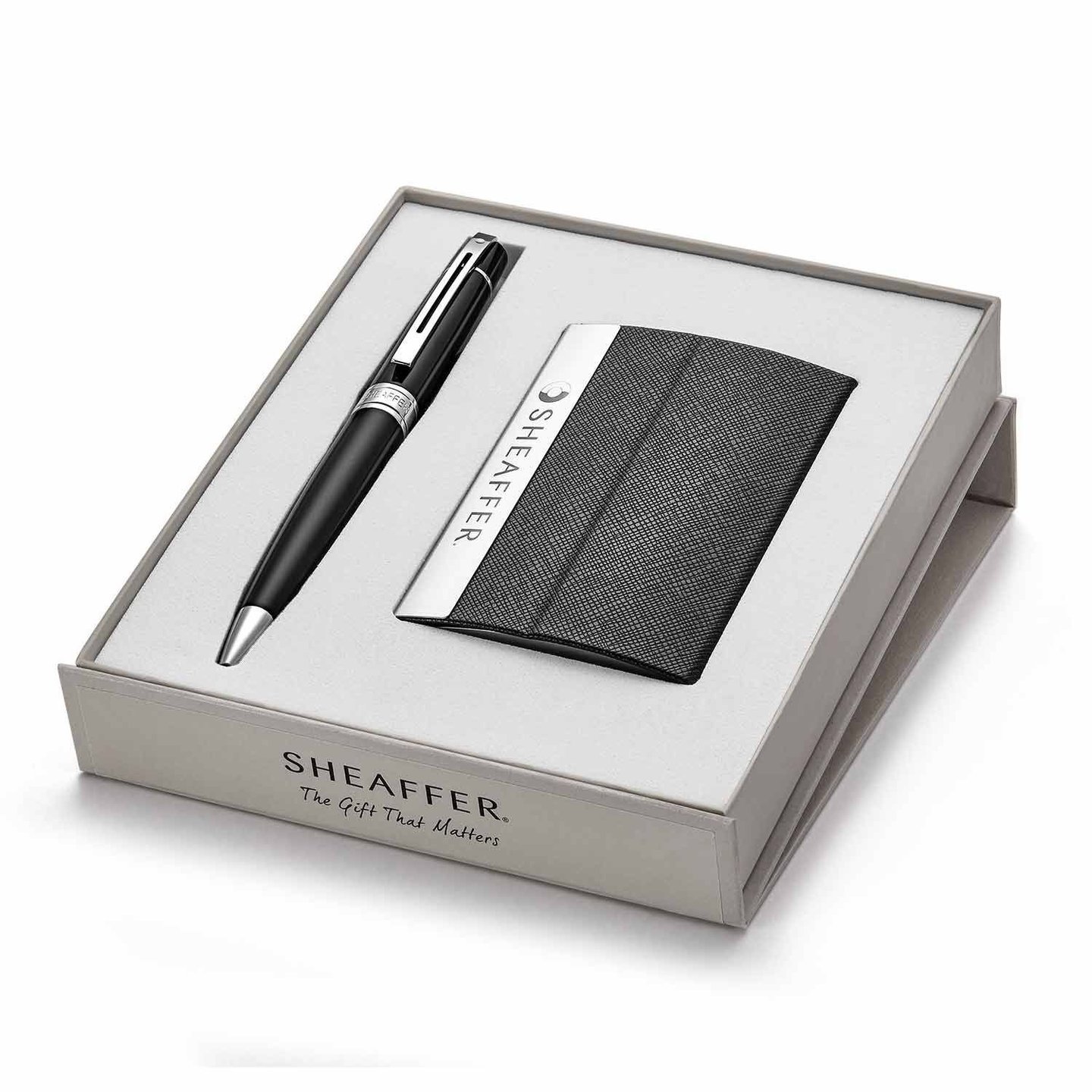 SHEAFFER Ballpoint Pen with Business Card Holder