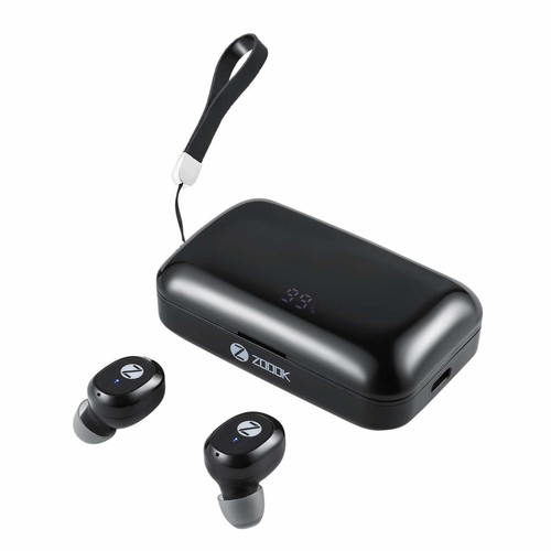 Zoook Thunder Buds Sports True Wireless in-Ear Earbuds/Earphones (Bluetooth V5.0) with Magnetic Charging Case (3200mAh), Voice Assistant/Siri with in-Built Mic, IPX5 Sweat Proof-Touch Control 