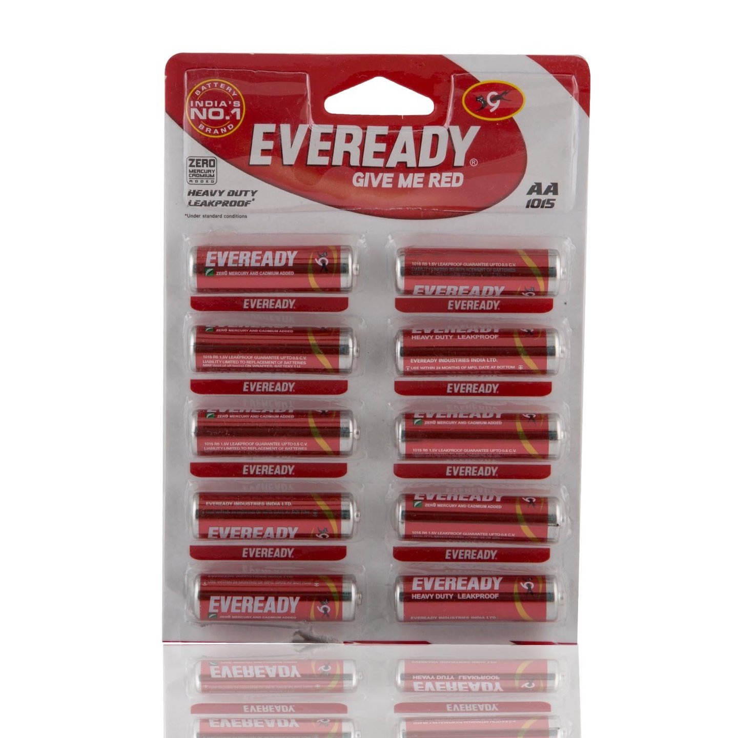 Eveready Alkaline Batteries - Red AA, 10 Battery Pack