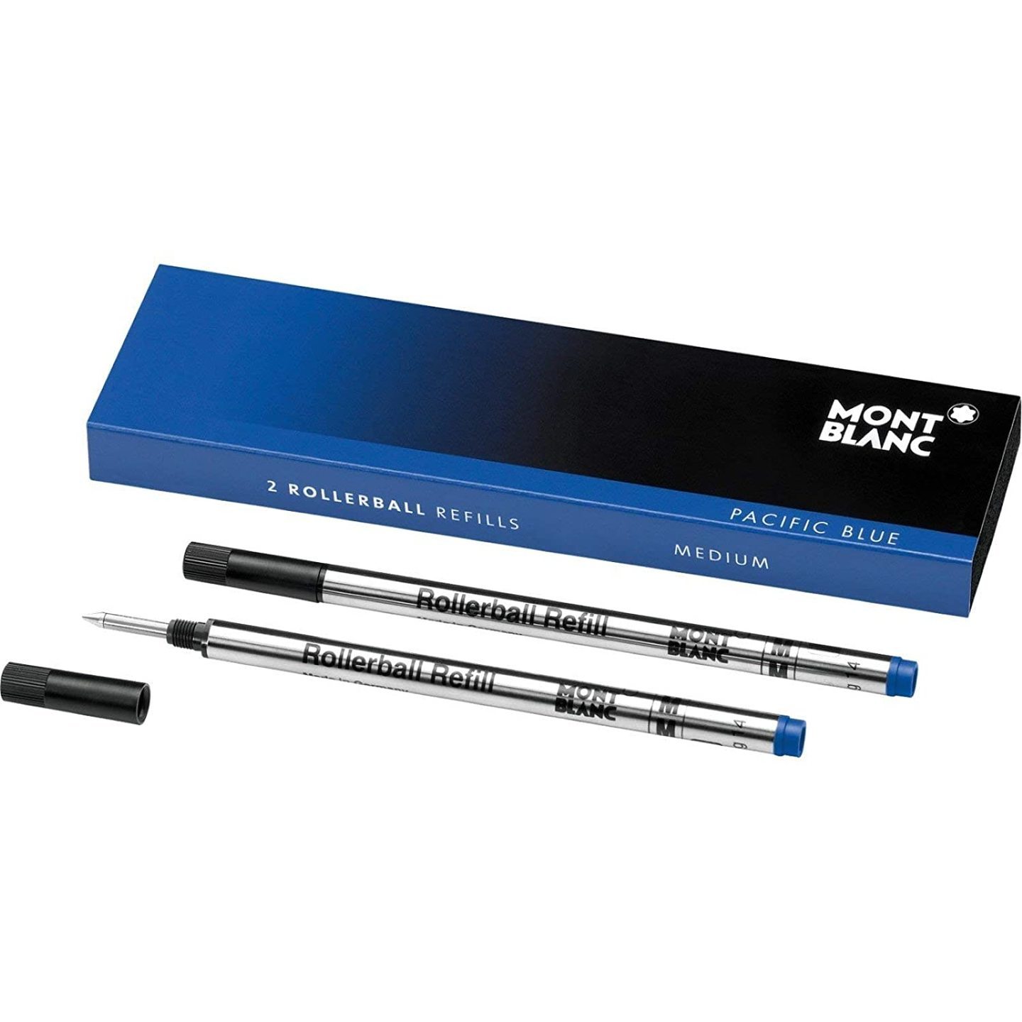 Mont Blanc Rollerball Refill, M 2X1, Pacific Blue 105159