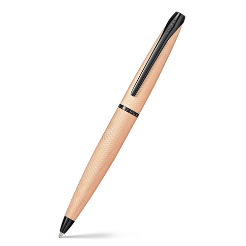 Cross 882-42 ATX Ballpoint Pen – Brushed Rose Gold With Black Trims