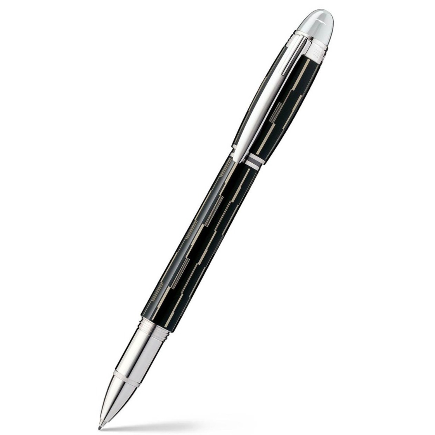 Montblanc 104226 Starwalker Mystery Rollerball Pen  Black With Platinum Trims