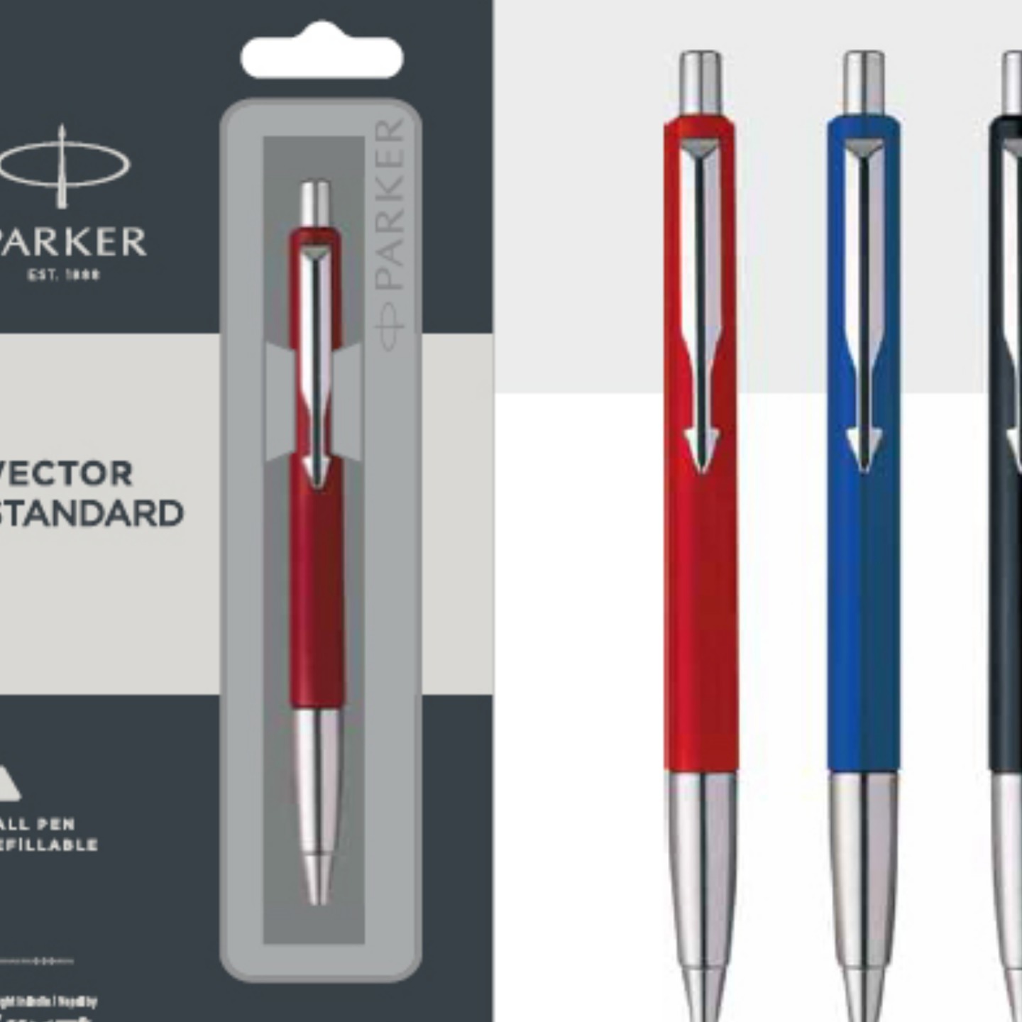 Parker Vector Standard Chrome Trim Ball Pen